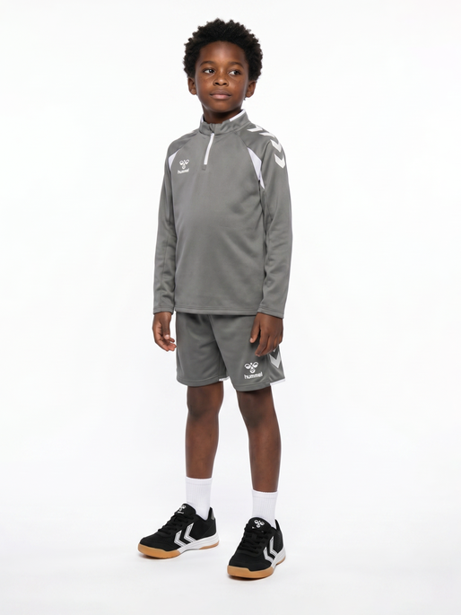 hmlCORE 2.0 HALF ZIP KIDS, STEEL GRAY/WHITE, model