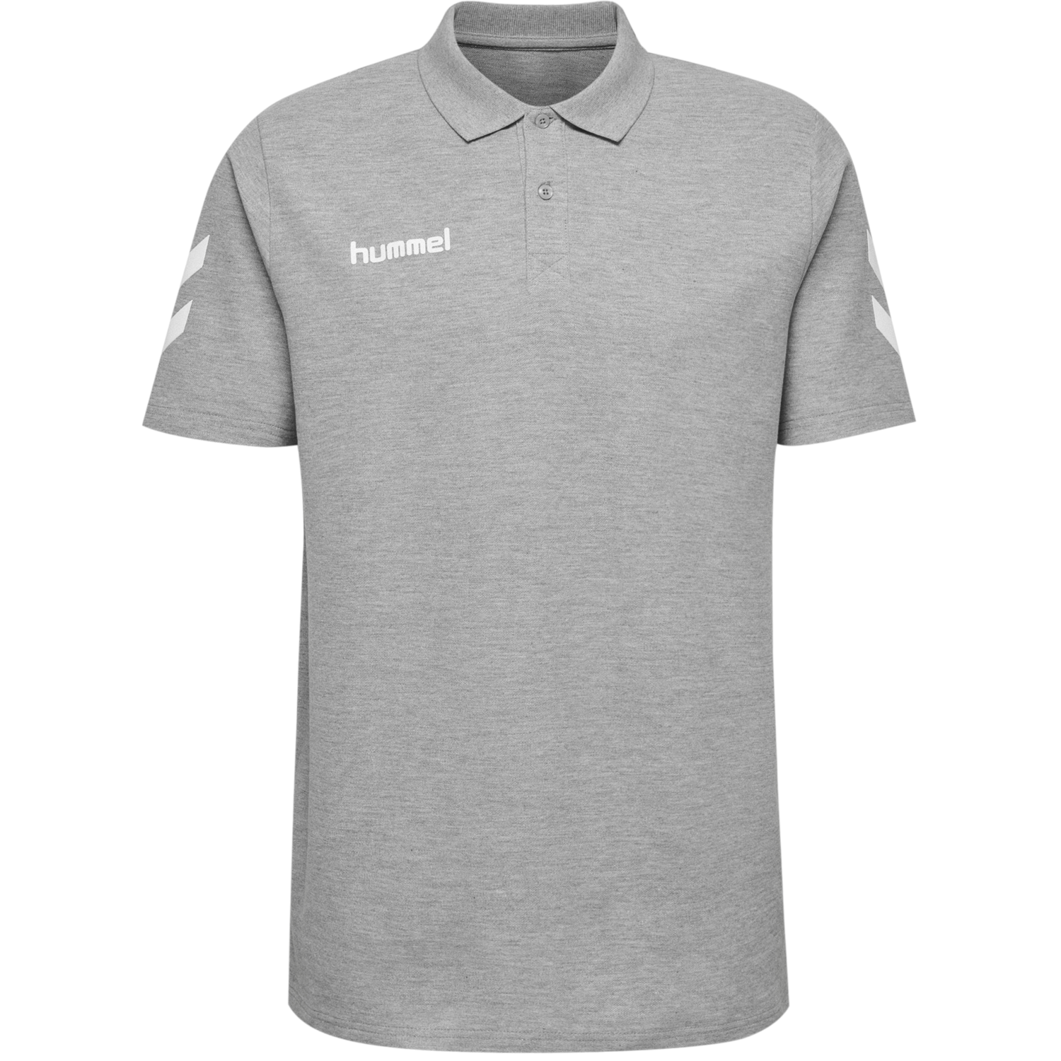 HMLGO KIDS COTTON POLO, GREY MELANGE, packshot