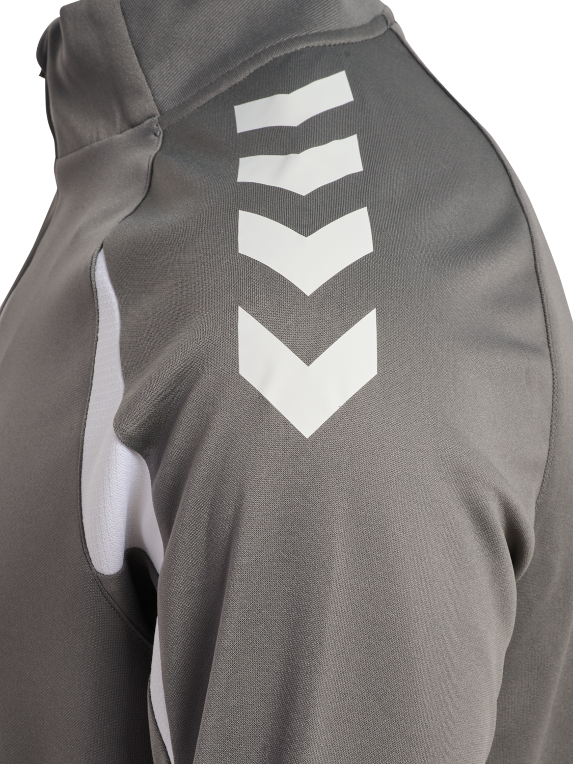 hmlCORE 2.0 HALF ZIP, STEEL GRAY/WHITE, packshot