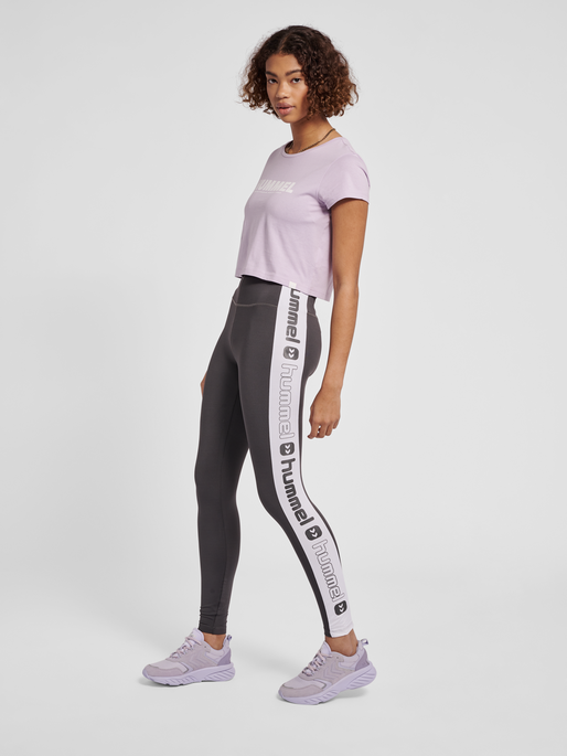 hmlLGC ZELLA HIGH WAIST TIGHTS, ASPHALT, model