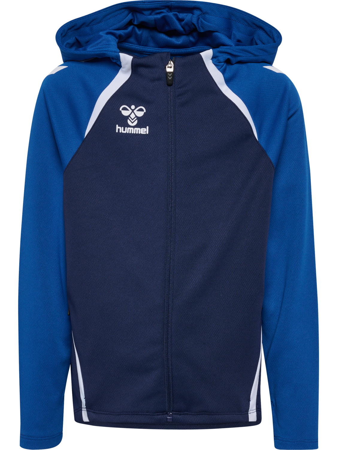hmlLEAD 2.0 ZIP HOODIE KIDS, MARINE/TRUE BLUE, packshot