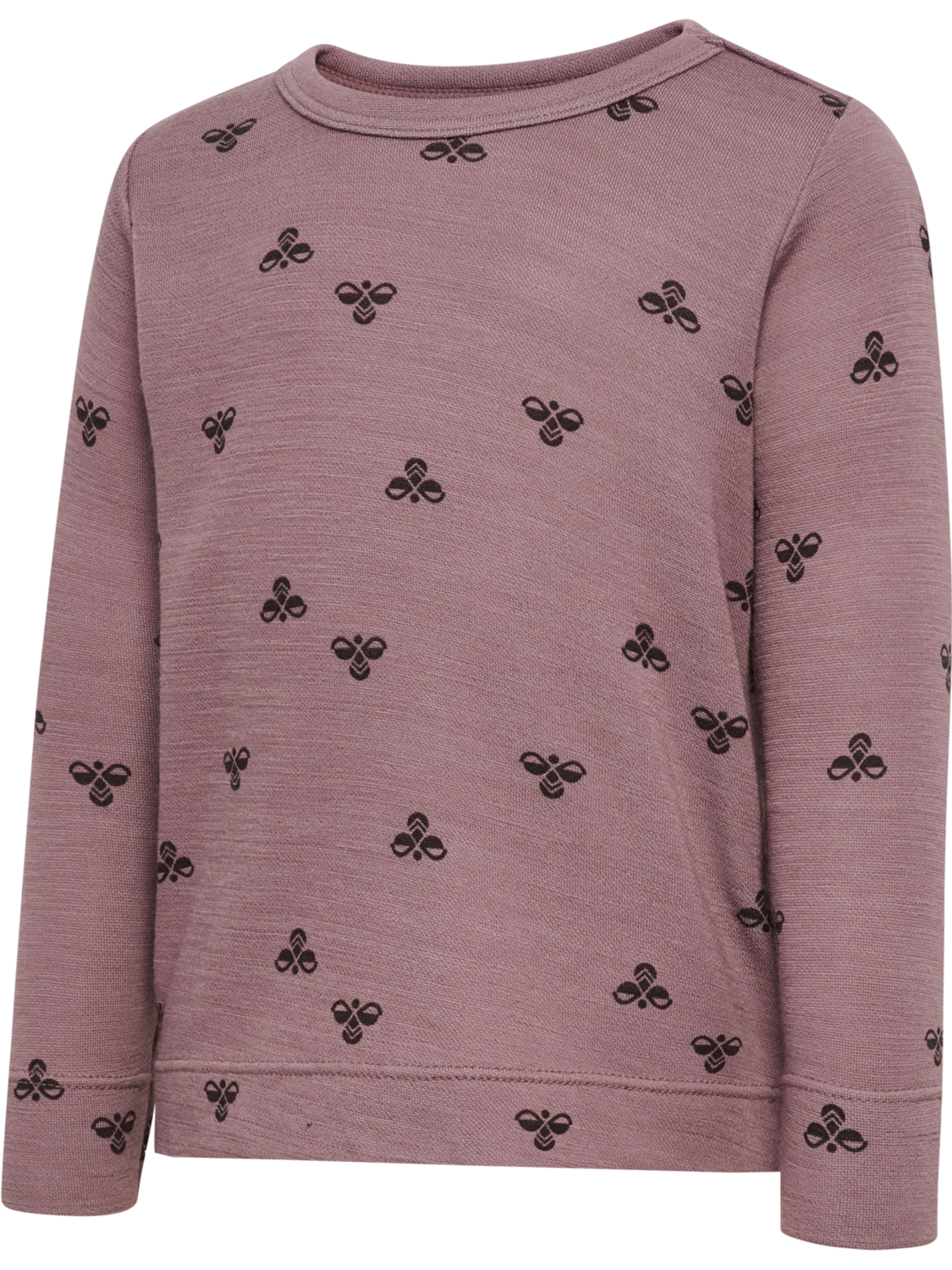 hmlMINI WOOL T-SHIRT L/S, TWILIGHT MAUVE, packshot