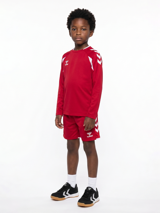 hmlCORE 2.0 CREW NECK KIDS, TRUE RED/WHITE, model