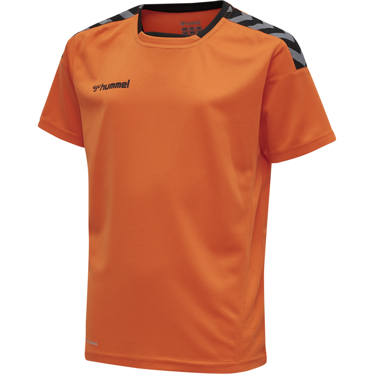 hmlAUTHENTIC KIDS POLY JERSEY S/S, TANGERINE, packshot