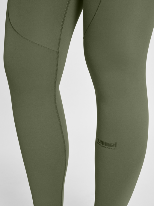 hmlHIIT INTENSITY HIGH WAIST TIGHTS, DEEP LICHEN GREEN, model