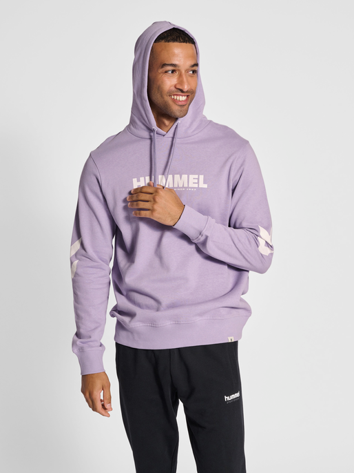 hmlLEGACY LOGO HOODIE, HEIRLOOM LILAC, model