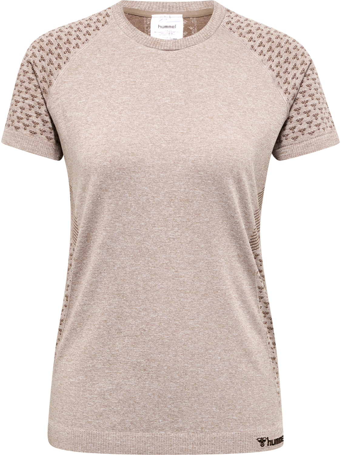 hmlCI SEAMLESS T-SHIRT, DRIFTWOOD MELANGE, packshot