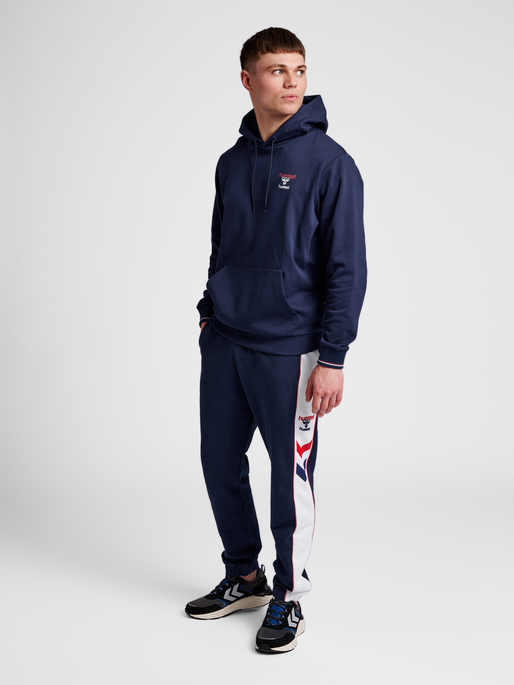 hmlIC DAYTON HOODIE, PEACOAT, model