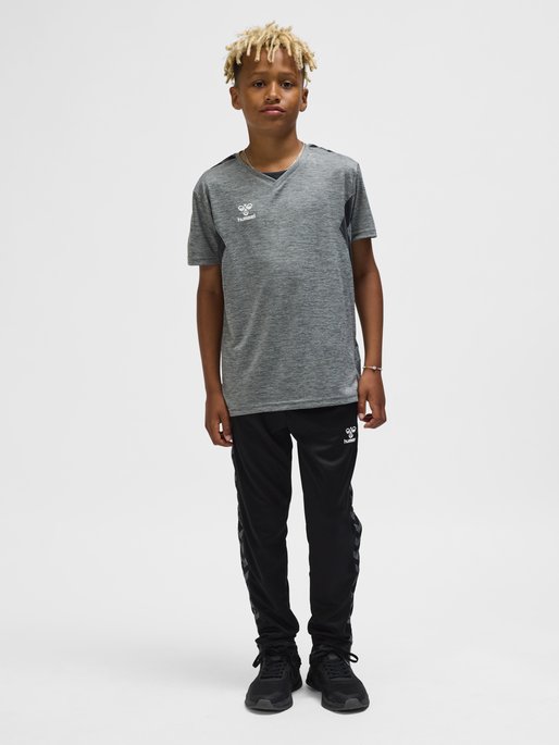 hmlAUTHENTIC PL JERSEY S/S KIDS, GREY MELANGE, model