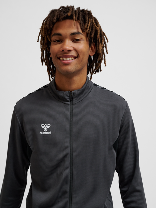 hmlAUTHENTIC PL ZIP JACKET, ASPHALT, model