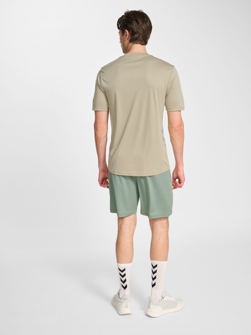 hmlPROMO DUO SET, ABBEY STONE/ICEBERG GREEN, model