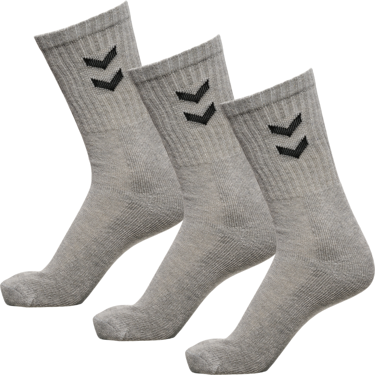3-Pack Basic Sock, GREY MELANGE, packshot