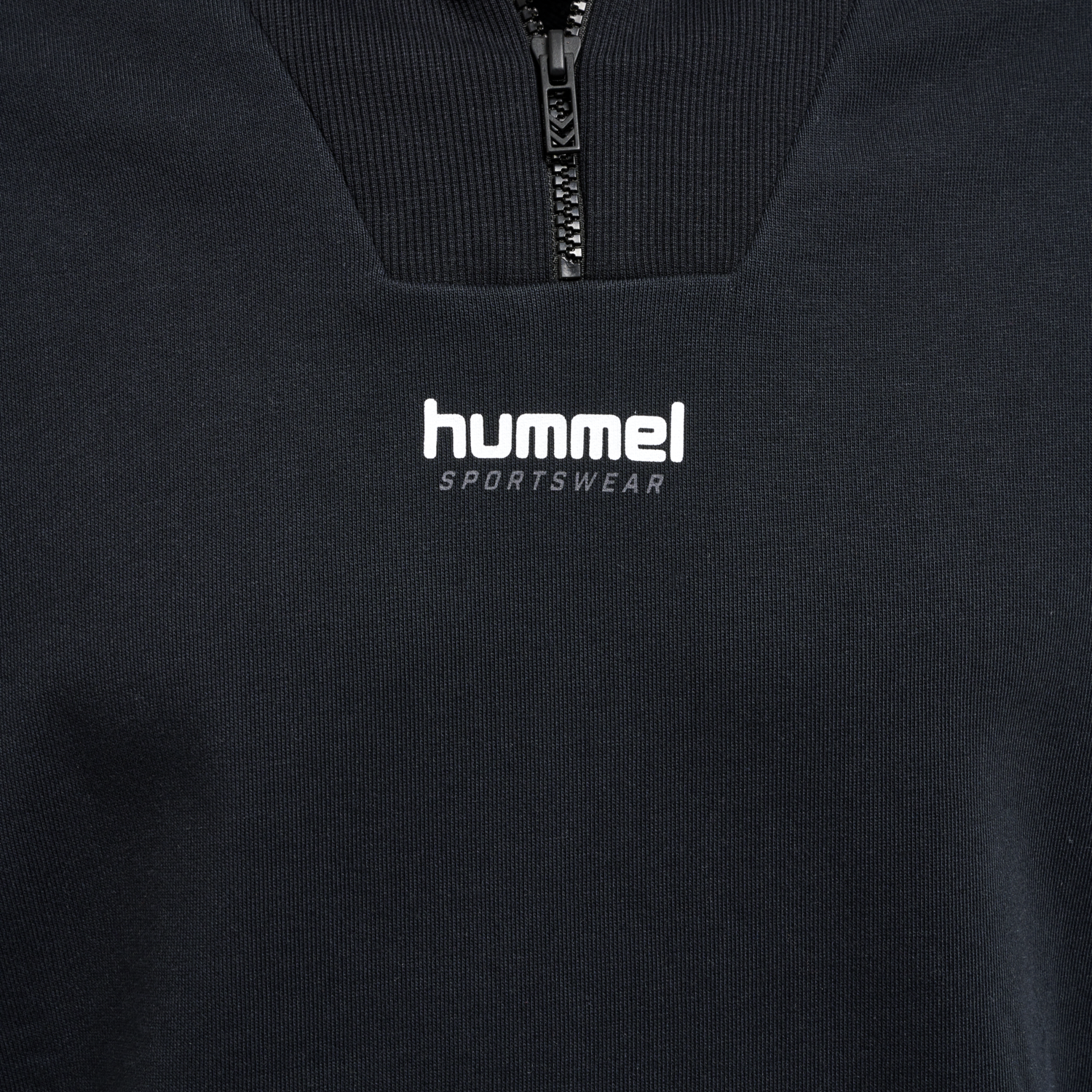 hmlLGC WESLEY HALF ZIP SWEATSHIRT, BLACK, packshot