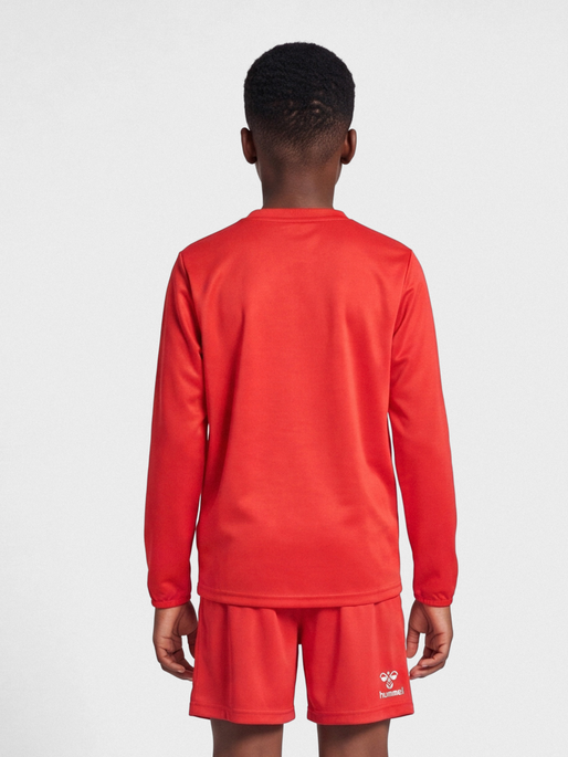 hmlESSENTIAL SWEATSHIRT KIDS, TRUE RED, model