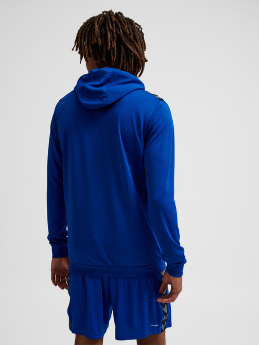 hmlAUTHENTIC PL ZIP HOODIE, TRUE BLUE, model