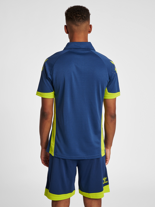 hmlLEAD FUNCTIONAL POLO, DARK DENIM, model