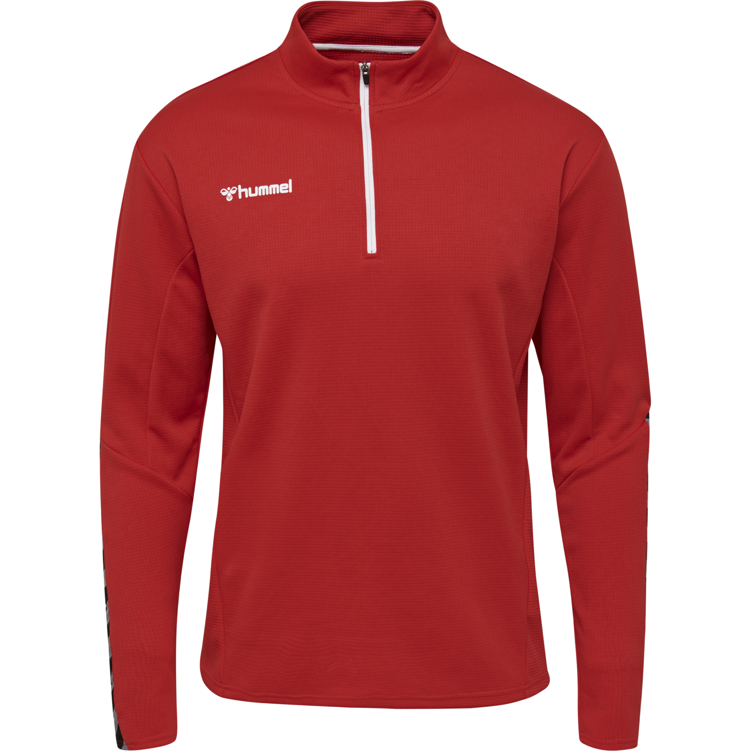 hmlAUTHENTIC HALF ZIP SWEATSHIRT, TRUE RED, packshot