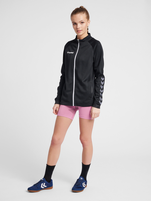 hmlAUTHENTIC HALF ZIP SWEATSHIRT WO, BLACK/WHITE, model
