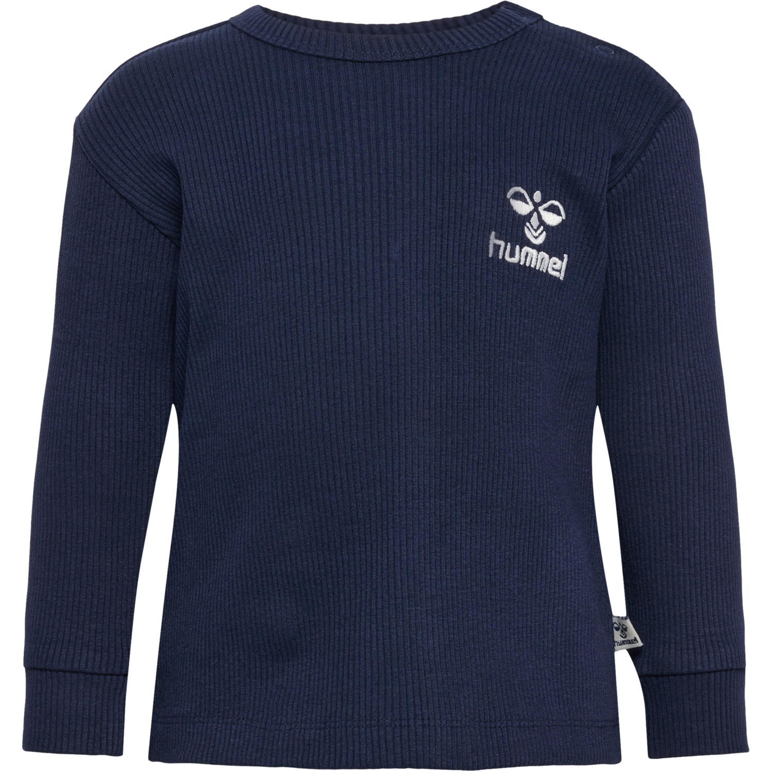 hmlSAMI T-SHIRT L/S, BLACK IRIS, packshot