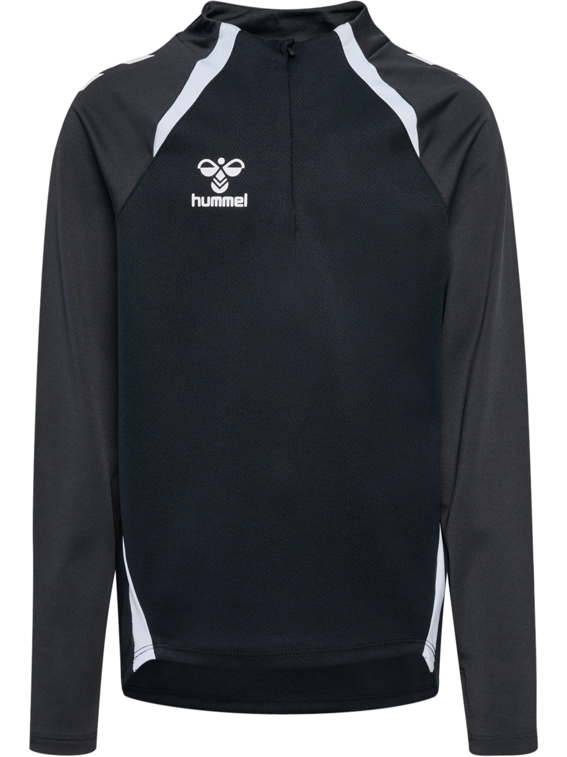 hmlLEAD 2.0 HALF ZIP KIDS, BLACK/ASPHALT, packshot