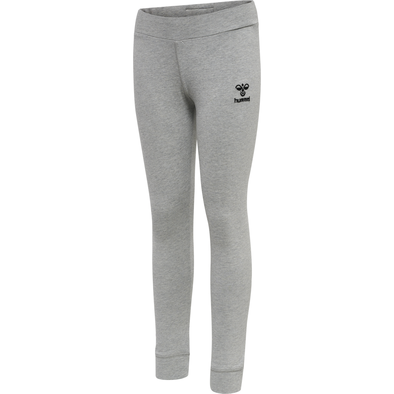 hmlMOVE GRID COTTON TIGHTS KIDS, GREY MELANGE, packshot