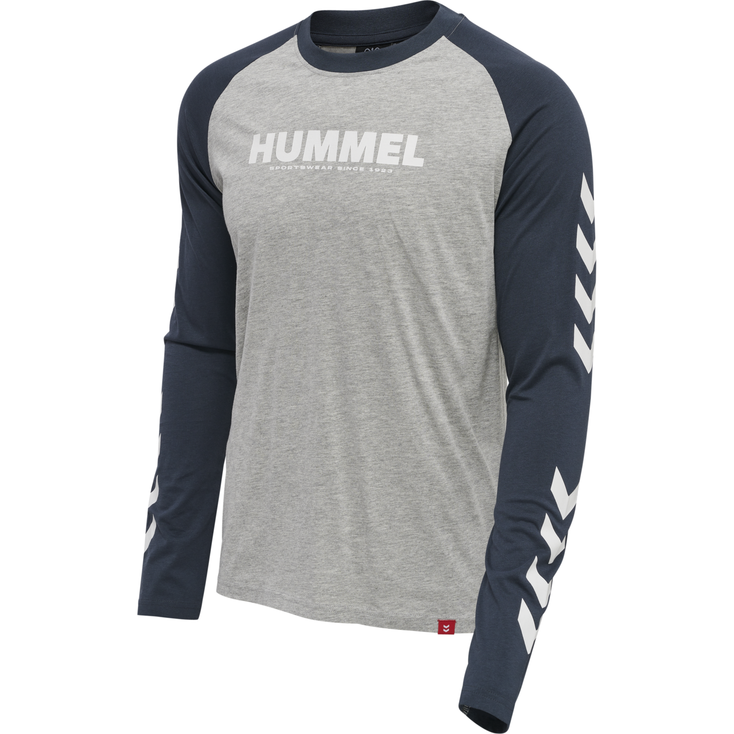 hmlLEGACY BLOCKED T-SHIRT L/S, BLUE NIGHTS, packshot