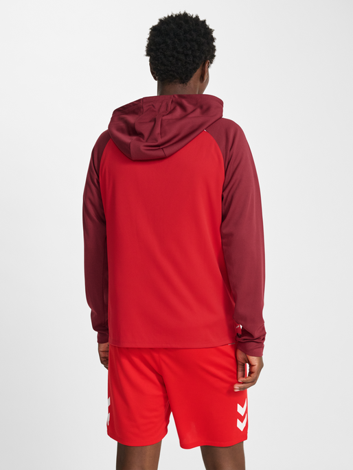 hmlLEAD 2.0 TRACK ZIP JACKET, TRUE RED/MAROON, model