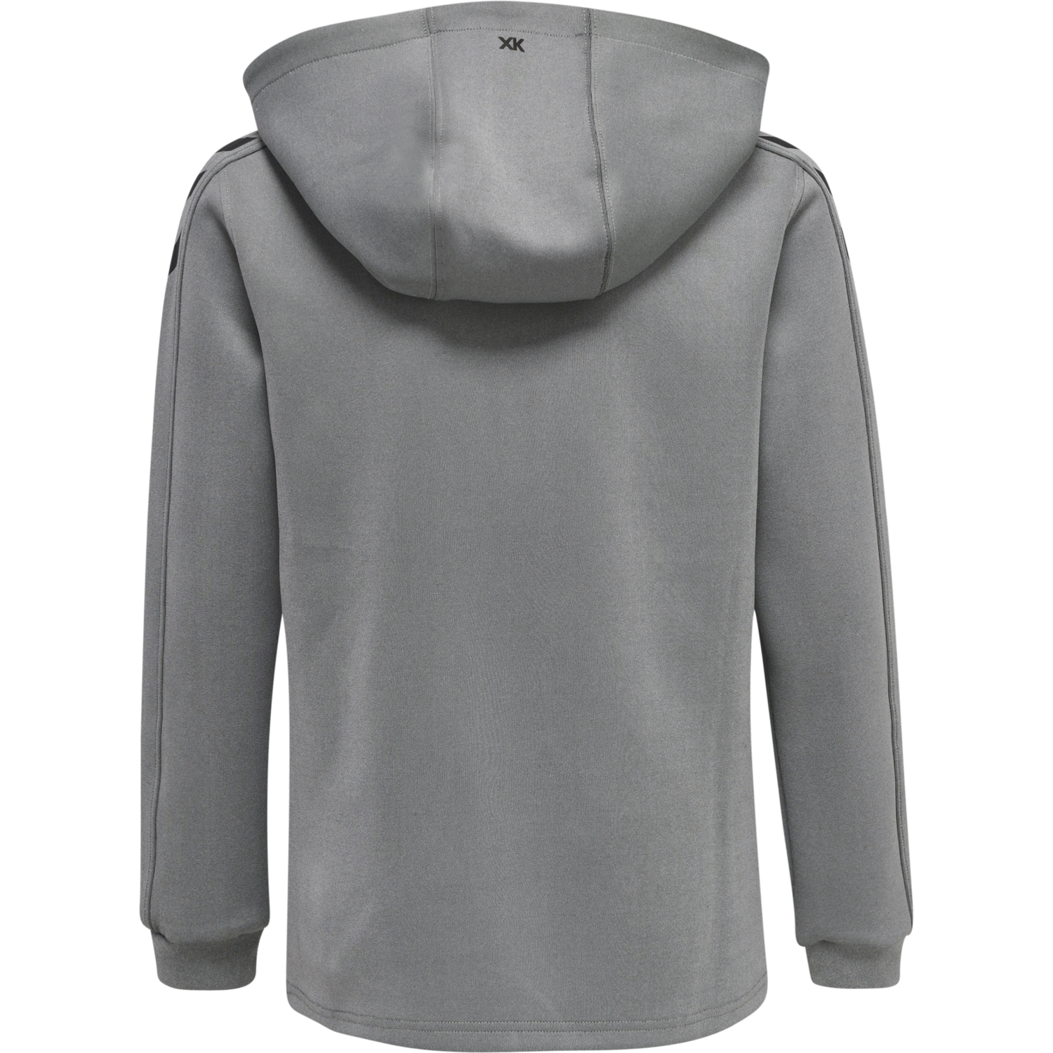 hmlCORE XK POLY ZIP HOOD SWEAT KIDS, GREY MELANGE, packshot