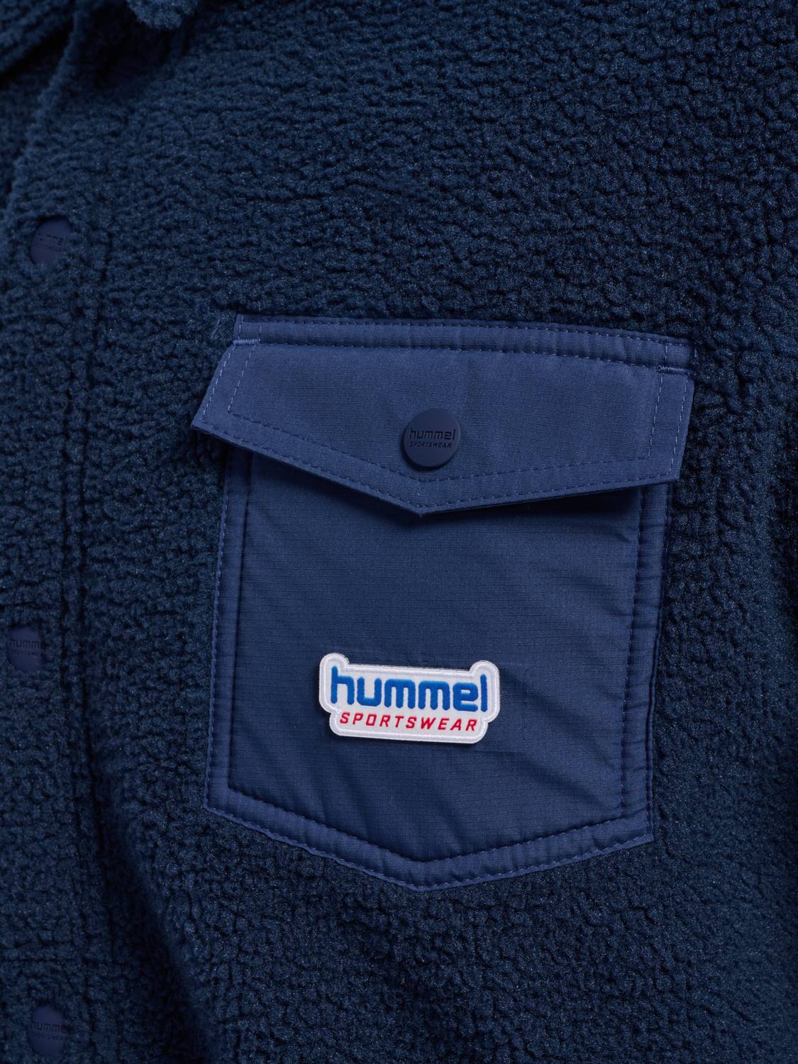 hmlFLEECE OVERSHIRT SPORTSWEAR, DRESS BLUES, packshot