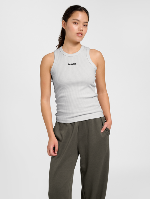 hmlFOUNDATION RIB TANK TOP, BLANC DE BLANC, model