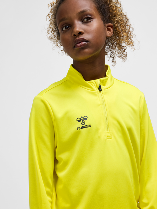 hmlESSENTIAL HALF-ZIP KIDS, BLAZING YELLOW, model