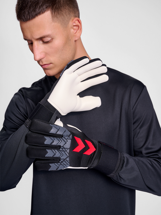 hmlGK GLOVES HYPER GRIP, BLACK/WHITE/RED, model