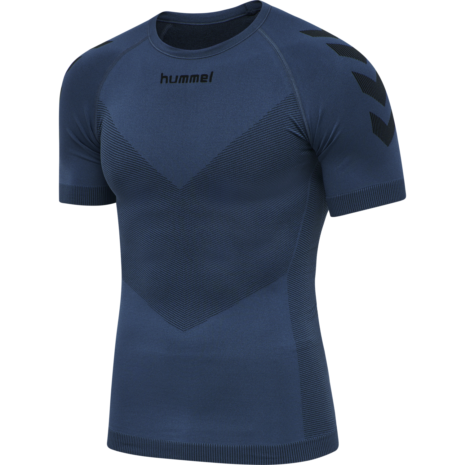 HUMMEL FIRST SEAMLESS JERSEY S/S , DARK DENIM, packshot