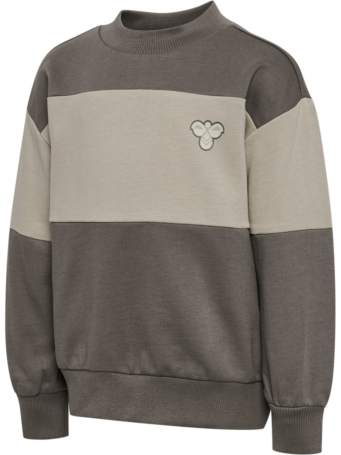 hmlMINI LOOSE BLOCK SWEATSHIRT, DARK GULL GRAY, packshot