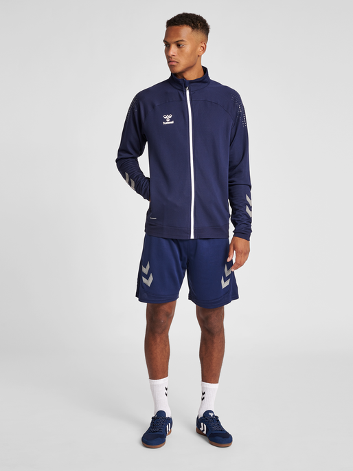 hmlLEAD POLY ZIP JACKET, MARINE, model