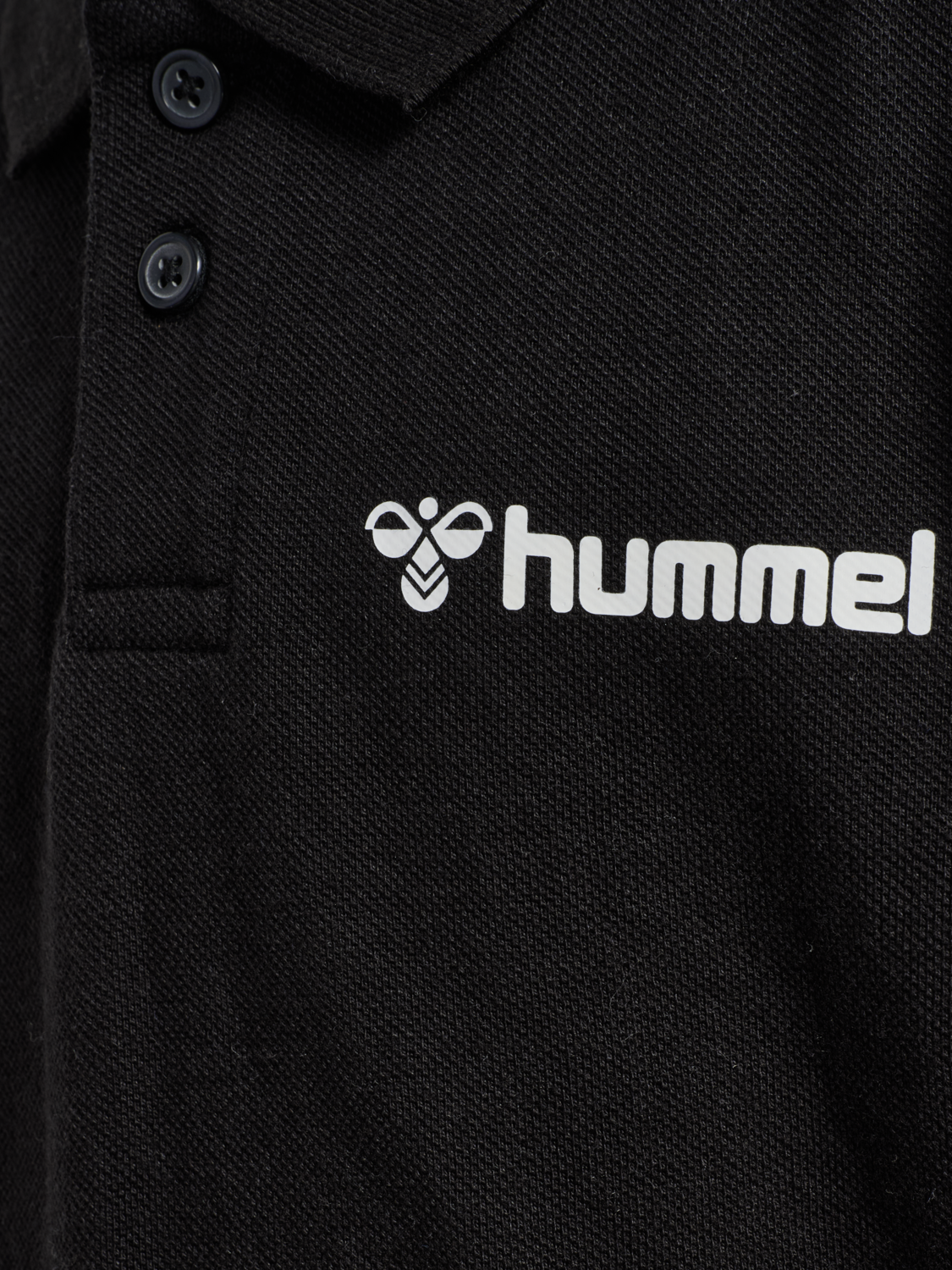 hmlMOVER COTTON POLO KIDS, BLACK, packshot