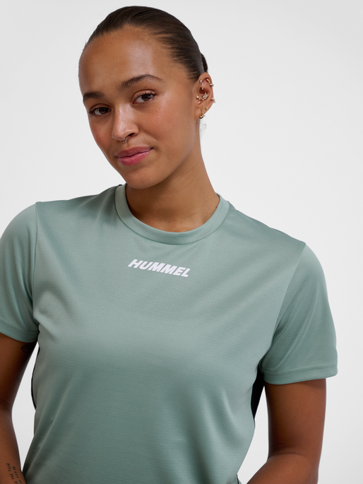 hmlMULTI PL JERSEY WOMAN, ICEBERG GREEN, model