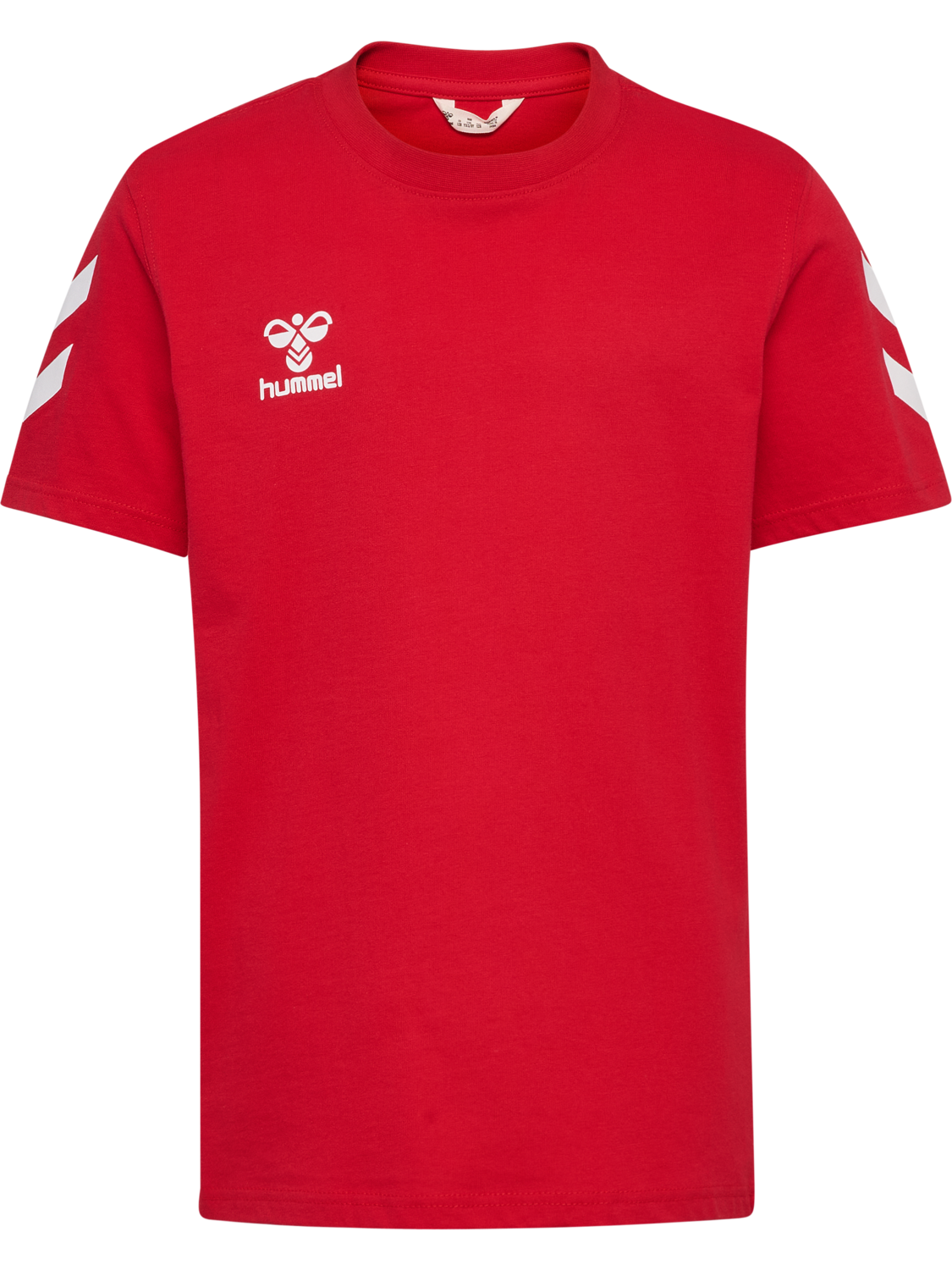 hmlGO 2.0 CHEVRON T-SHIRT S/S KIDS, TRUE RED, packshot