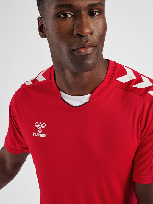 hmlCORE XK POLY JERSEY S/S, TRUE RED, model