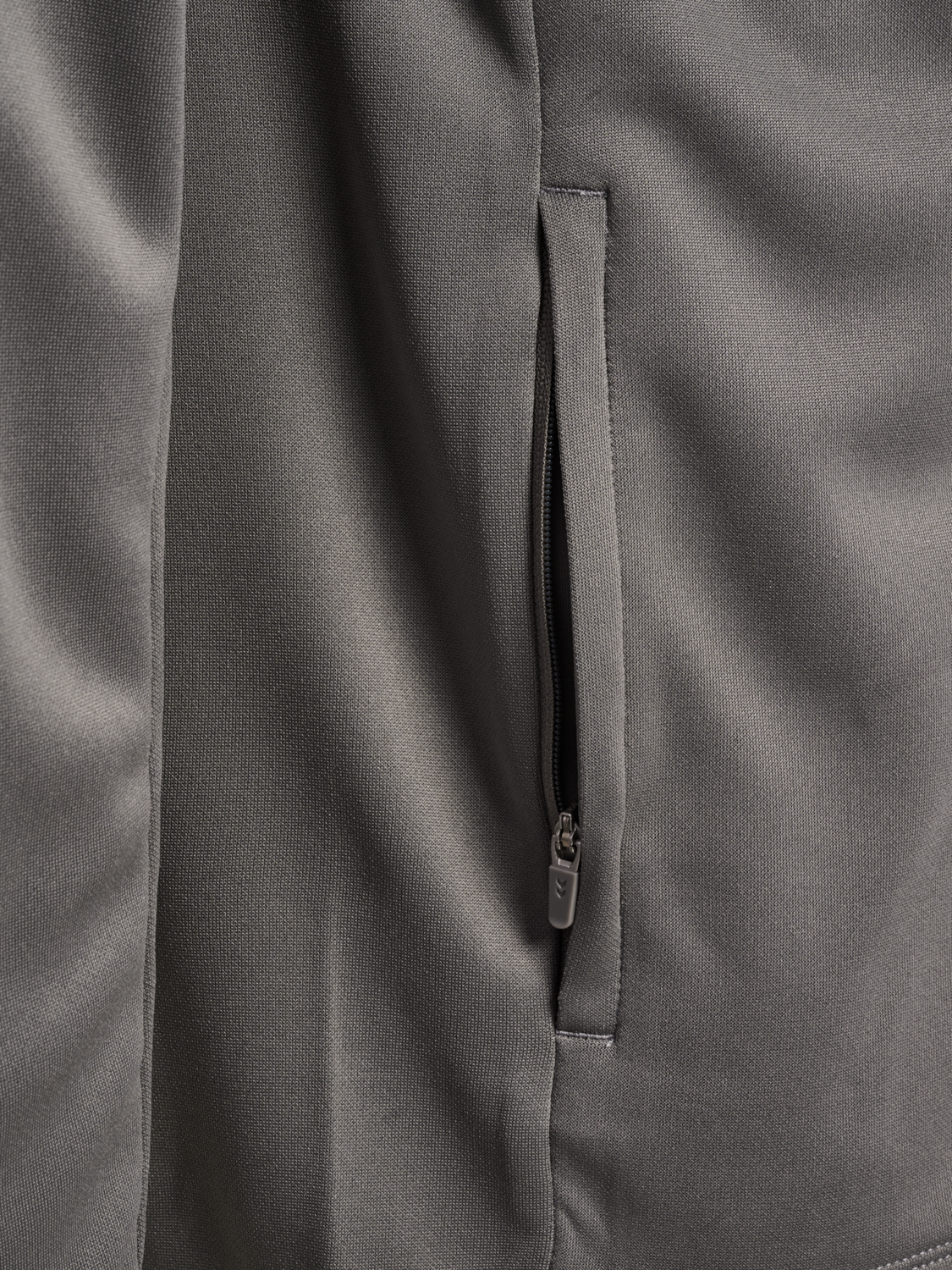 hmlCORE 2.0 ZIP HOODIE, STEEL GRAY/WHITE, packshot