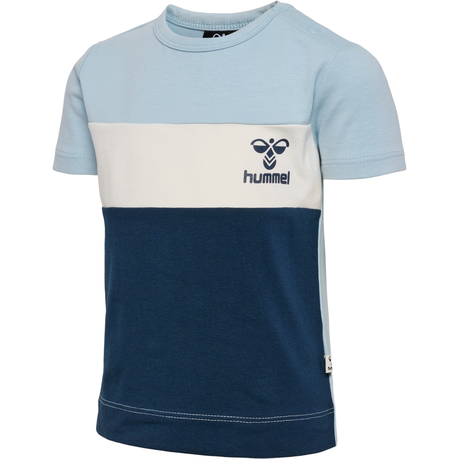 hmlAZUR BLOCK T-SHIRT S/S, CELESTIAL BLUE, packshot