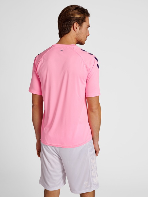 hmlCORE XK CORE POLY T-SHIRT S/S, COTTON CANDY, model