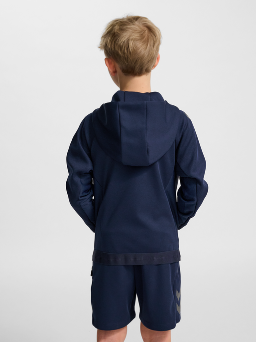hmlCIMA 2.0 ZIP HOODIE KIDS, MARINE, model