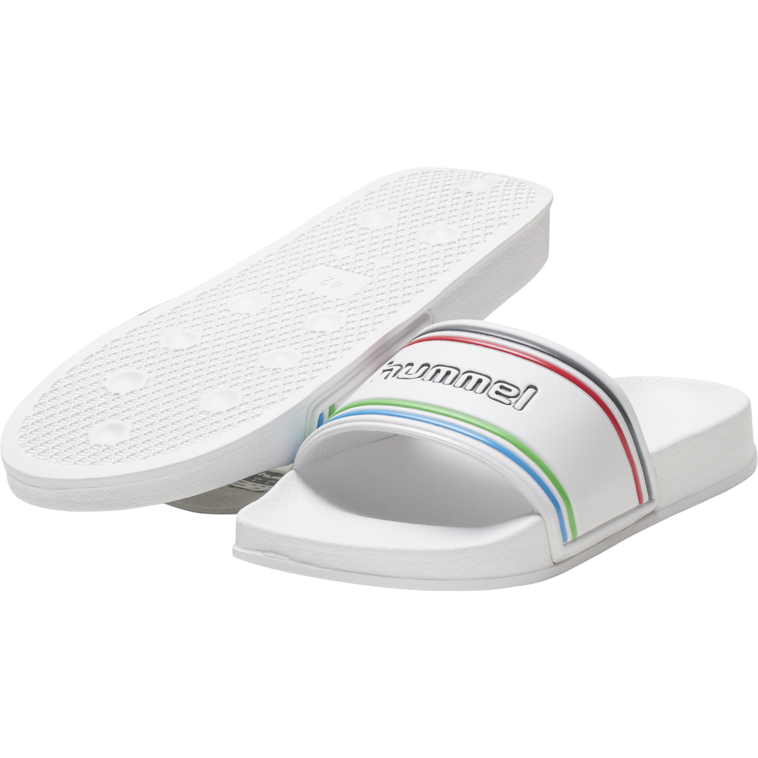 POOL SLIDE RETRO, WHITE/MULTICOLOR, packshot