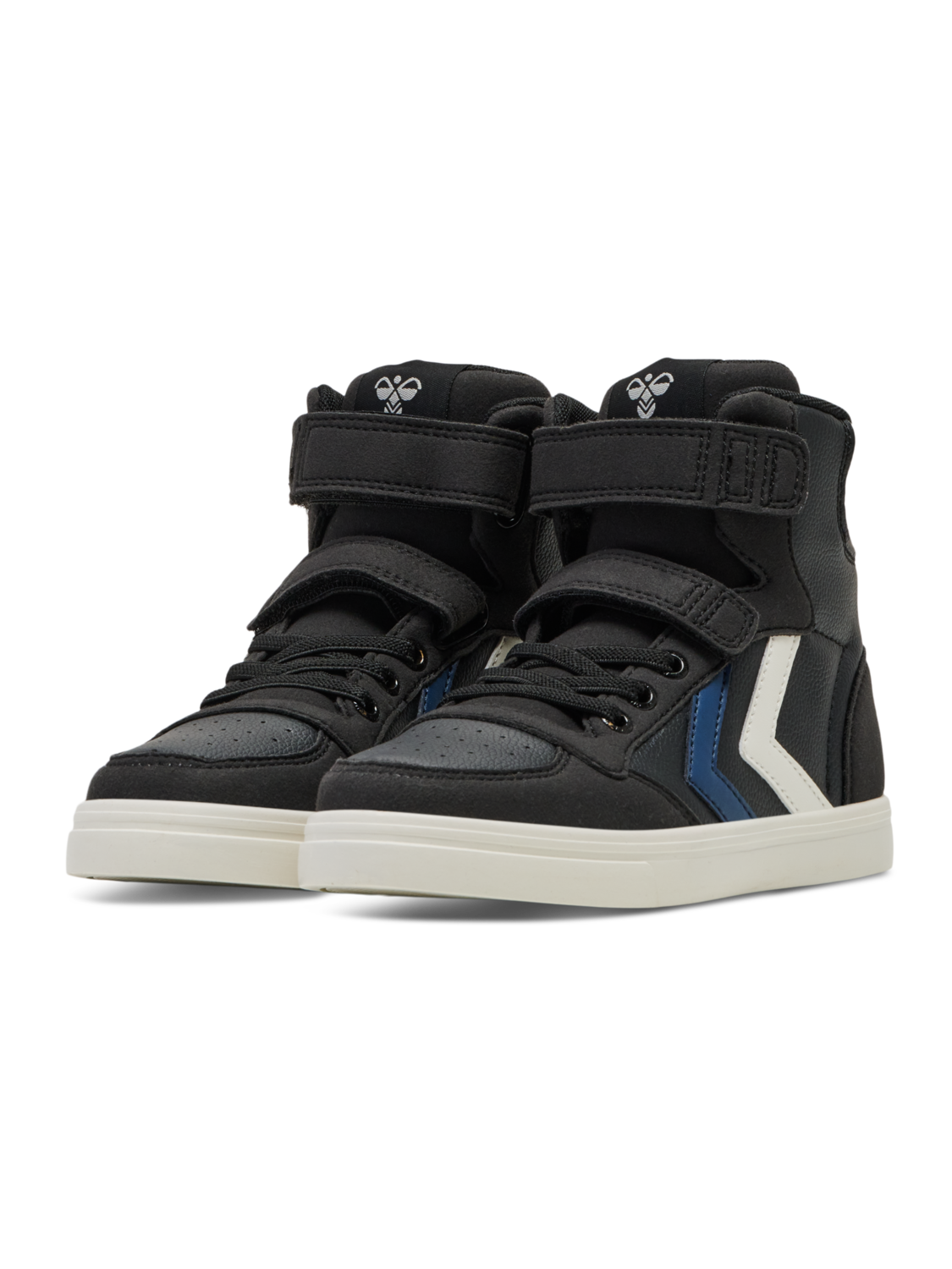 SLIMMER STADIL LEATHER HIGH JR, BLACK/BLUE, packshot