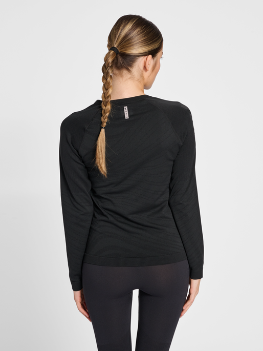 hmlONGRID SEAMLESS L/S WO, JET BLACK/FORGED IRON, model