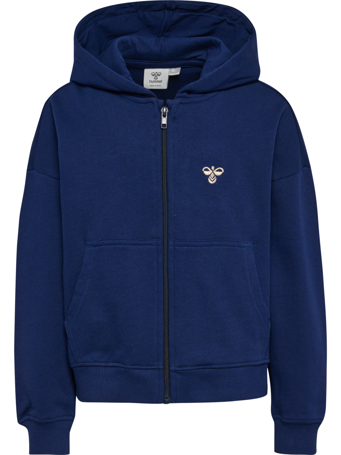 hmlJR JUMP BOXY ZIP CARDIGAN, MEDIEVAL BLUE, packshot