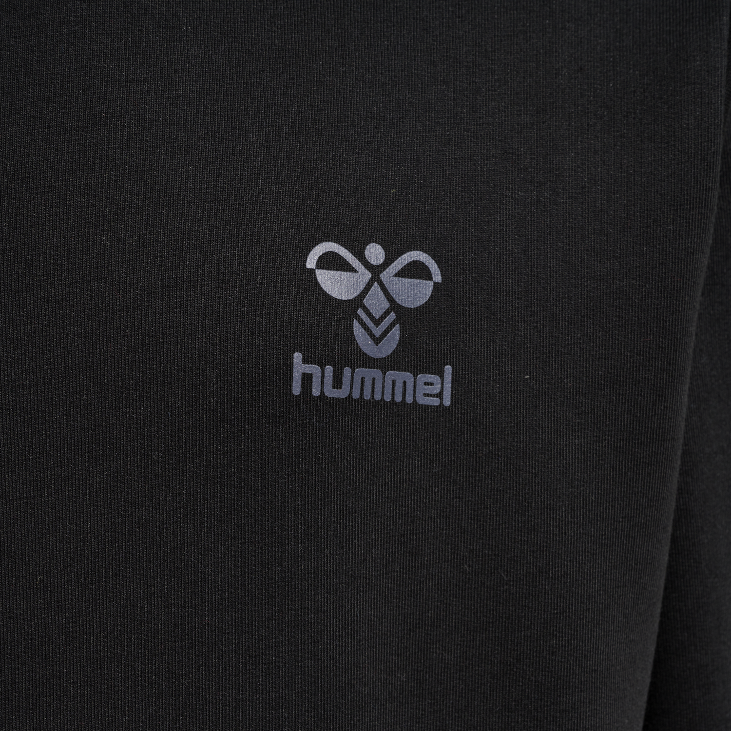 hmlOFFGRID COTTON HOODIE KIDS, JET BLACK/FORGED IRON, packshot