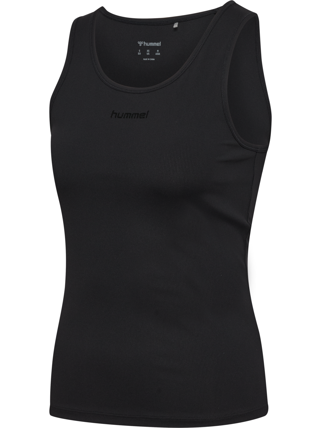 hmlPRIMA RIB TANK TOP, BLACK, packshot