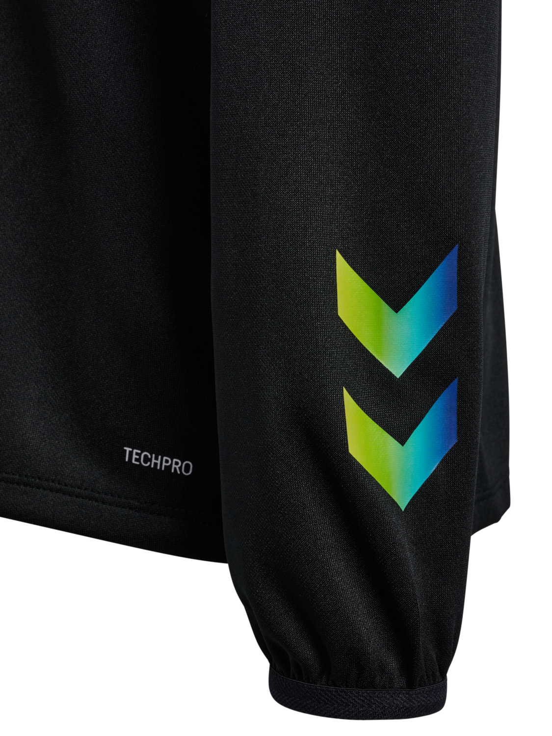 hmlSHIMMER HALF ZIP KIDS, BLACK/LIMEADE, packshot